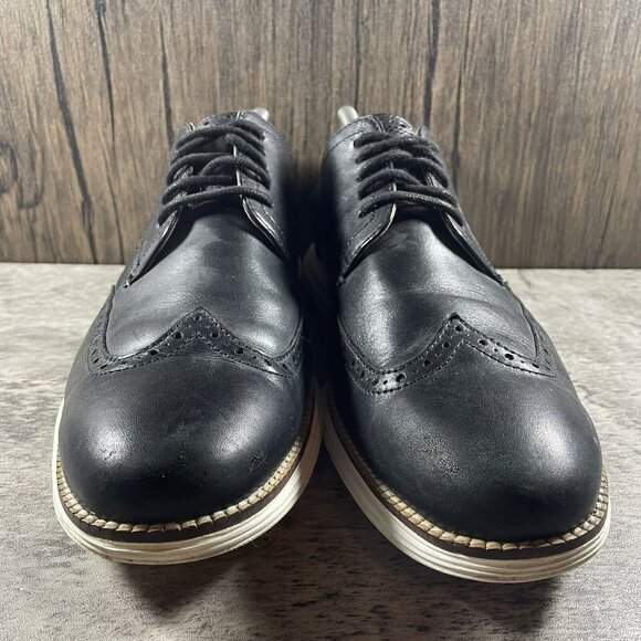 Cole Haan Original Wingtip Oxford Shoes US Black Leather C26469 Men’s Size 10.5M
